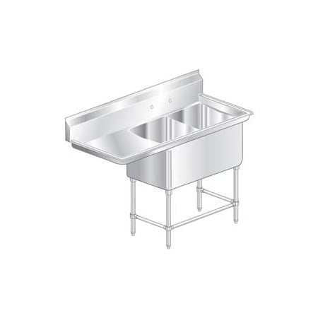 Aero Aero Manufacturing Company Two Bowl Aerospec SS NSF Sink w/ 36W Left Drainboard 2F2-2116-36L